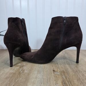 Yves Saint Laurent YSL Elegant Brown Suede Ankle Boots